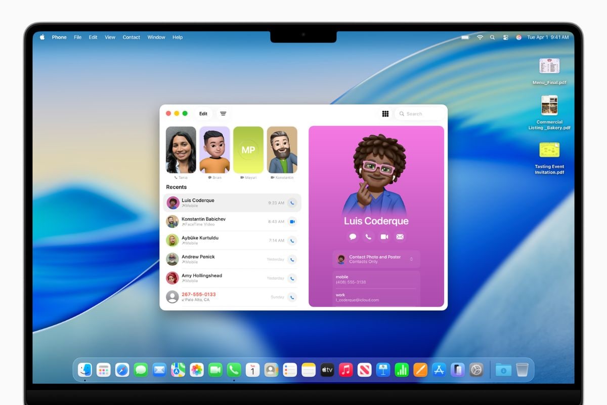 macos phone app macOS 26 Phone app
