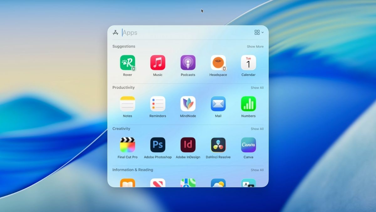 macos spotlight macOS 26 Spotlight features