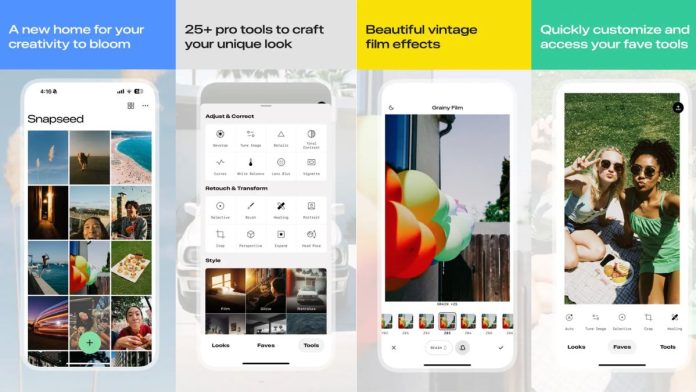 Google Updates Snapseed for iPhone and iPad With Faves Tab, Film Filters and More